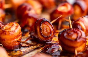 Bacon Wrapped Water Chestnuts (Pūpūs)