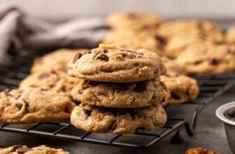 Browned Butter Bourbon Chocolate Chip Cookies